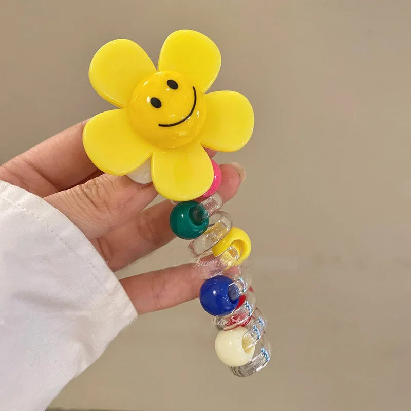 Spring Summer Sweet Hairstring Hair Sunflower Bubble Braid Braiding Artifact Tycho Candy Color Phone Line Hairband Для Волос