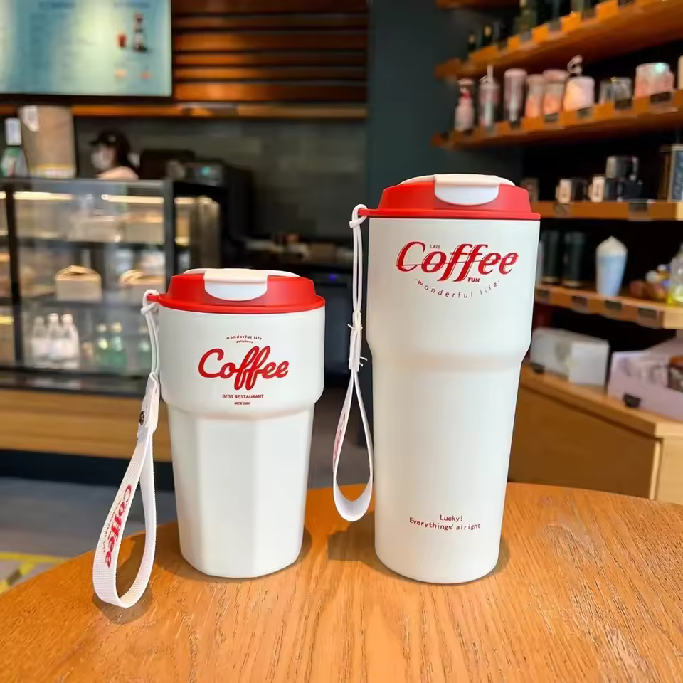 Portable Double Stainless Steel Coffee Mug Leak-Proof Thermos Travel Thermal Vacuum Flask Car Insulated Water Bottle 420ml/620ml