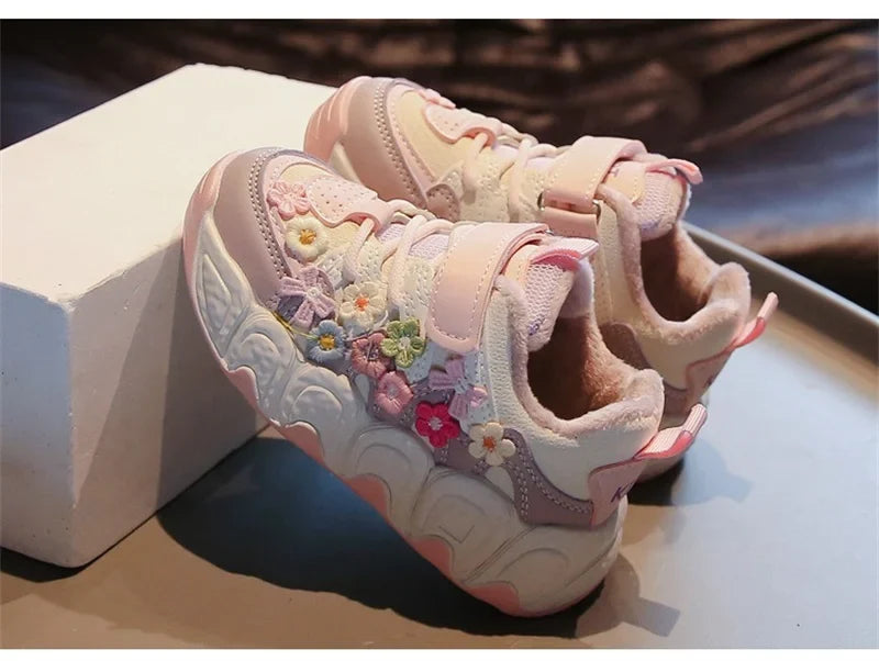 Sneakers, Winter Plush Lined Chunky Shoes, Soft Sole Platform Running Shoes for All Match Outfits