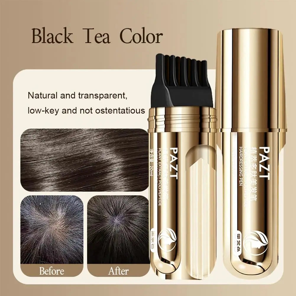 White Hair Covering Pen, Hair Root Touch Up Stick, Gray Hair Concealer, Water-Resistant Quick-Dry, Hair Color Makeup Lasting