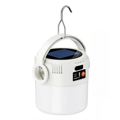 Outdoor Solar Lantern Waterproof Design Dual Light Modes Portable Lightweight Long Runtime Solar Powered Camping Emergency Light