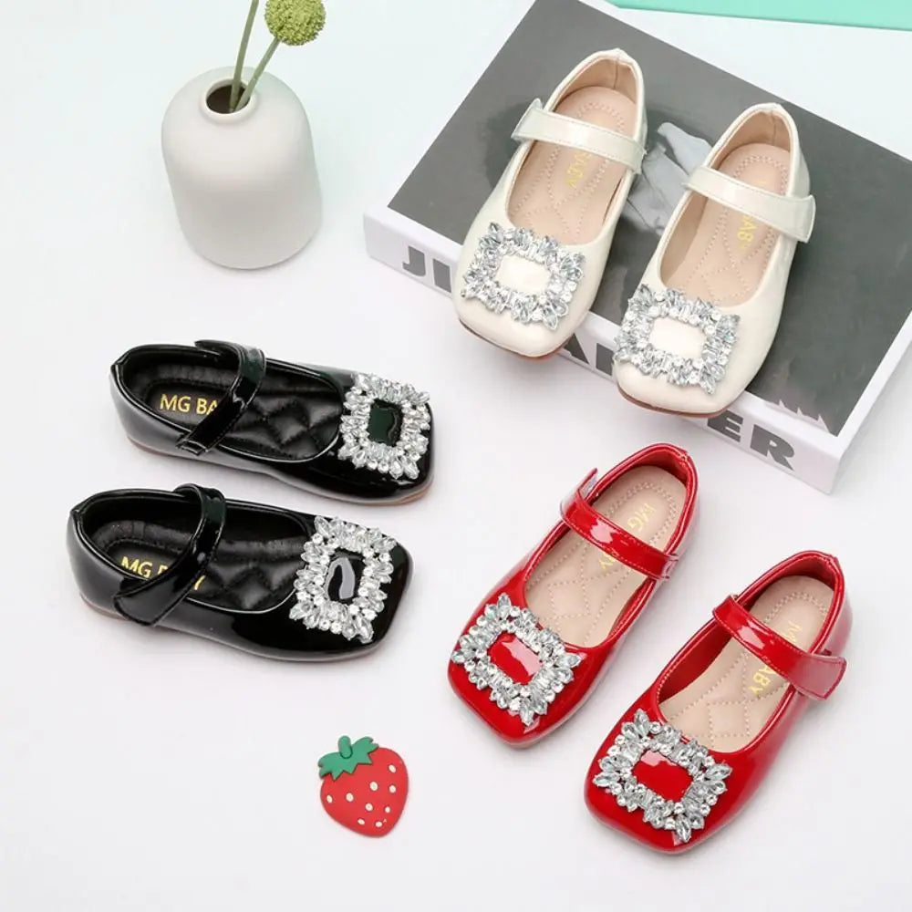 PU Children Leather Shoes Soft Soled Lightweight Shoes Mary Jane Shoe Slip-on Style Girl Princess Shoe Spring Season