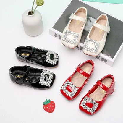 PU Children Leather Shoes Soft Soled Lightweight Shoes Mary Jane Shoe Slip-on Style Girl Princess Shoe Spring Season