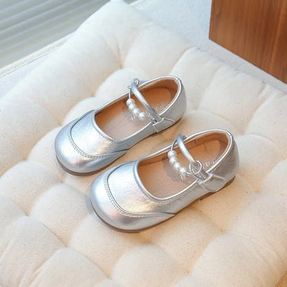 New Kids Leather Shoes Soft Soled Anti Slip Girls Casual Simple Mary Jane Shoe