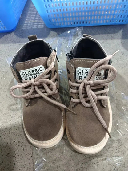 Material Plush Kids Winter Boots Cotton Fabric Spring Autumn Children Shoes Baby Toddler Boys Girls Boots