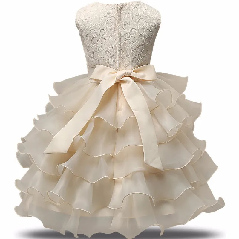 Flower Girl Dress For Wedding Baby Girl  Birthday Outfits Children's Girls First Communion Dresses Girl Kids Party Wear