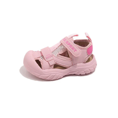 New Children's Sandals Soft Bottom Head Protection Boys and Girls Baby Walking Shoes Korean Style