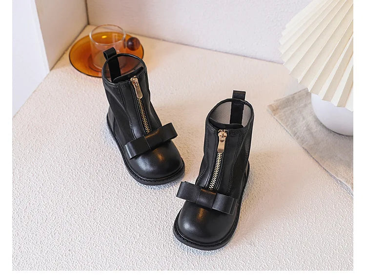 Bow Design Elegant Fashion Casual Boots for Baby  Summer New Childrens' Mesh Breathable Comfortable Princess Mid Tube Boots