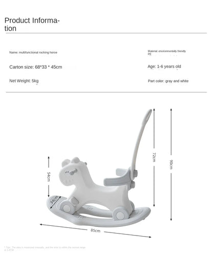 LazyChild Three-in-one Rocking Horse Baby Trojan Horse Toy Children's Rocking Horse Baby Household Multi-function Rocking Horse
