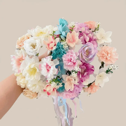 Bohemia Style Bride Garland Simulation Flower Hair Ornaments Simulation Wreath Thai Adjustable Seaside Vacation Headdress Party