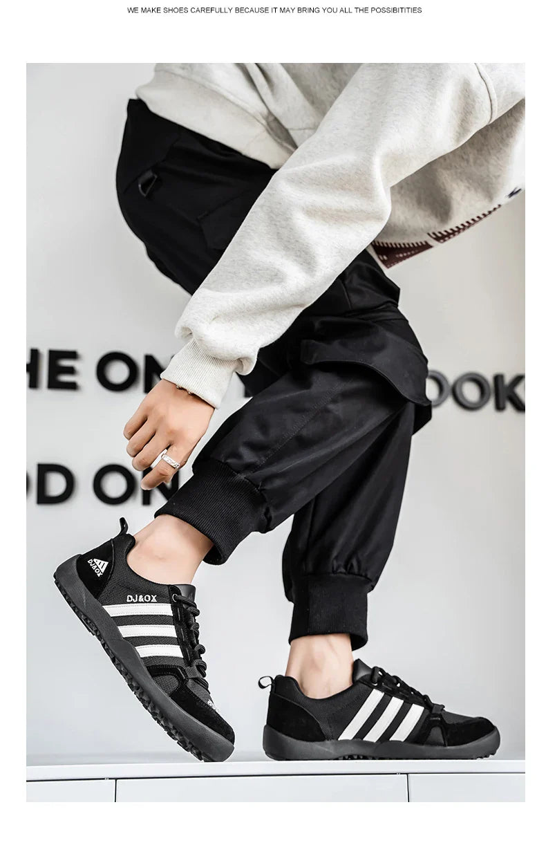 Men's Shoes Fashion Versatile Breathable Board Shoes Thick soled Trendy Casual Shoes  (Available)