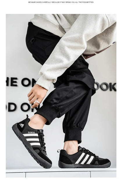 Men's Shoes Fashion Versatile Breathable Board Shoes Thick soled Trendy Casual Shoes  (Available)