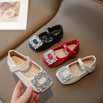 PU Children Leather Shoes Soft Soled Lightweight Shoes Mary Jane Shoe Slip-on Style Girl Princess Shoe Spring Season