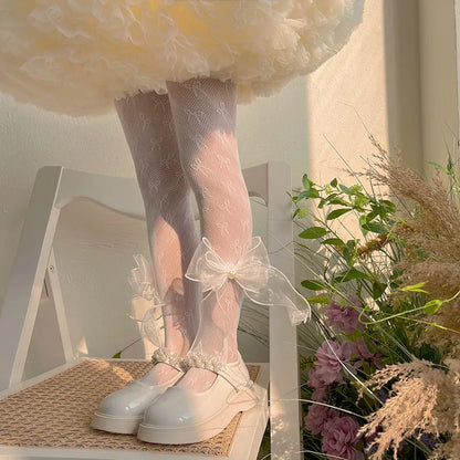 Kids Stockings Bow-tie Girls' Lace Tights Children's Mosquito-proof Dance Socks Baby Girl Clothes Baby Tights for Girls