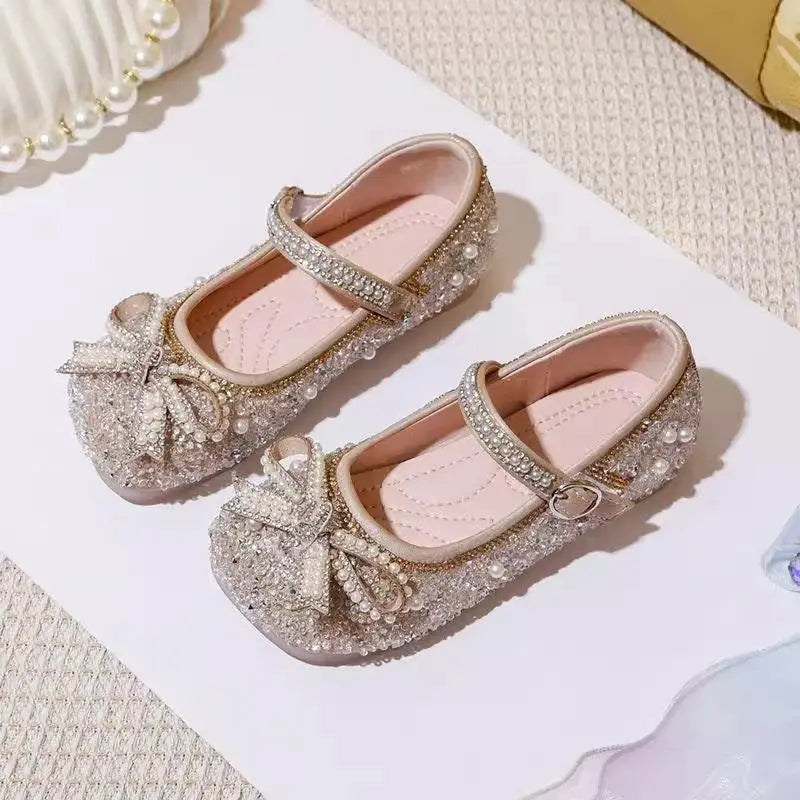 Girl's Soft Sole Princess Crystal Shoes