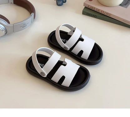 Fashion Spring Child Sandal Summer New Shoe Boy Girl Slippers Soft Bottom Non-slip Kid Shoes Baby Velcro Beach Sandal Slippers