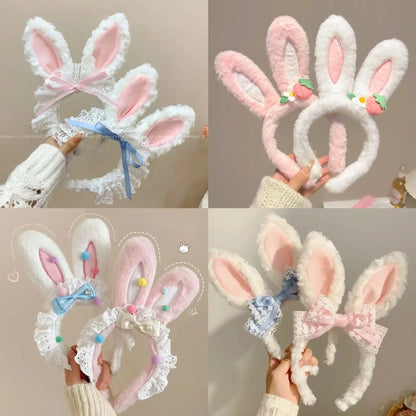 Easter Headband Cartoon-Inspired Party Props Hairband Lolita Cosplay Headwear Playful Rabbit Ear Headband For Themed Parties