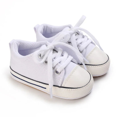 Baby Boys Girls Canvas Shoes Non-slip Rubber Sole Comfortable Soft Unisex Baby Basketball Shoes 0-18M