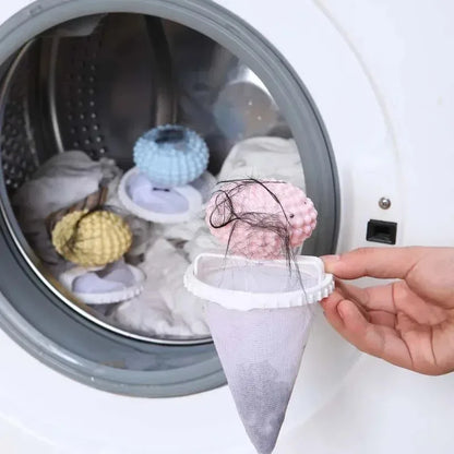 2-in-1 laundry ball hair removal machine, floating velvet filter bag, reusable laundry ball, clothes and hair cleaning tool