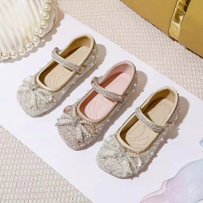 Girl's Soft Sole Princess Crystal Shoes