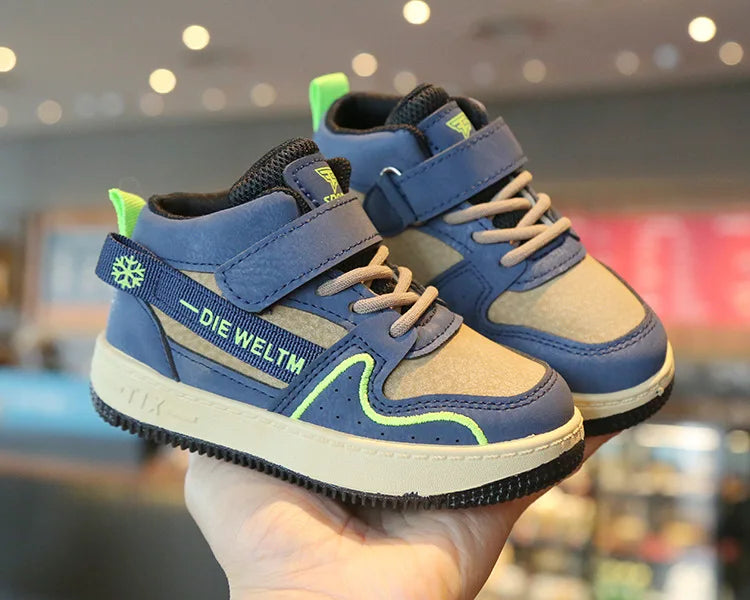 Children Casual Shoes for Boys Breathable Sneaker Antumn Winter Kids High Top Children's Board ShoesStudents School Shoe