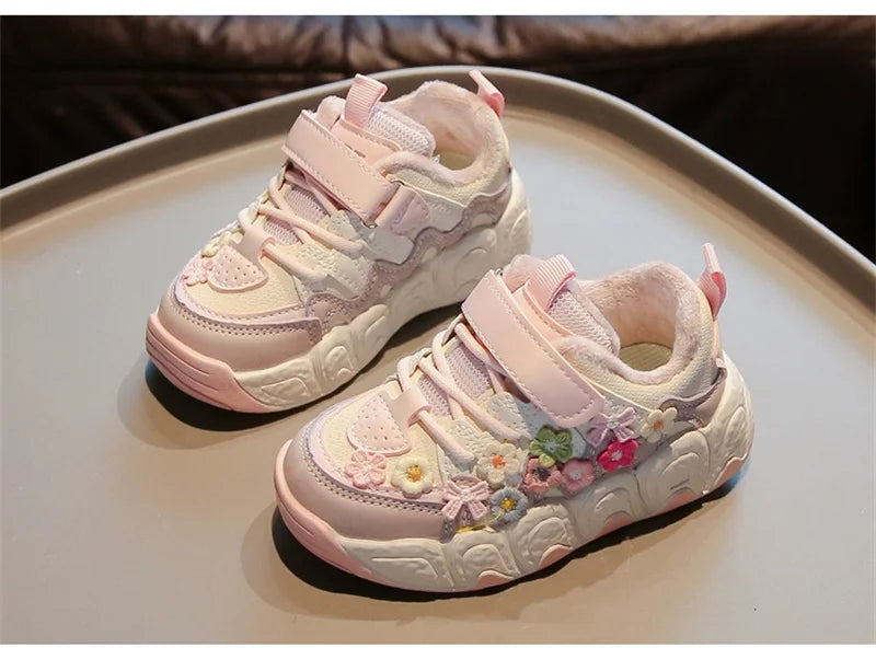 Sneakers, Winter Plush Lined Chunky Shoes, Soft Sole Platform Running Shoes for All Match Outfits