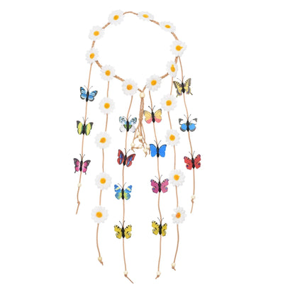 Gypsy Fashion Beautiful Boho Style Feather Headband Headdress Tribal Hair Feather Rope Headpieces Hippie Party