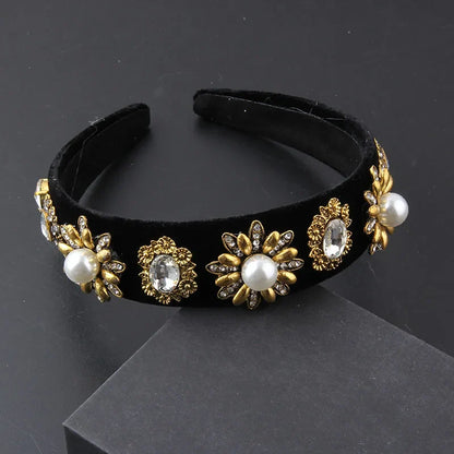 Gorgeous Personality Rhinestone Headwear Fashion Hairband Luxury Baroque Rhinestone Headband Wedding Ladies Bridal Hair