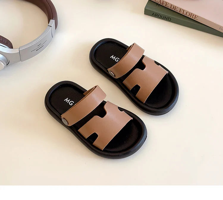 Fashion Spring Child Sandal Summer New Shoe Boy Girl Slippers Soft Bottom Non-slip Kid Shoes Baby Velcro Beach Sandal Slippers
