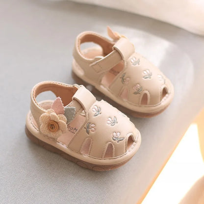 Baby Boys Girls Sandals Summer Baby Wedding Dress Flat Shoes Newborn Crib Shoes First Walkers Prewalkers Shoes