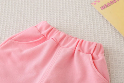 Summer Clothes for Children Baby Girls Cartoon T-Shirt And Shorts 2pcs Set Kids Infant Toddler Fashion Tracksuit