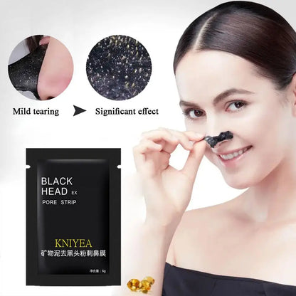 Deep Cleansing Black Mask Bamboo Charcoal Blackhead Remover Face Mask Skin Care  Peal-off Nose Mask Skin Care