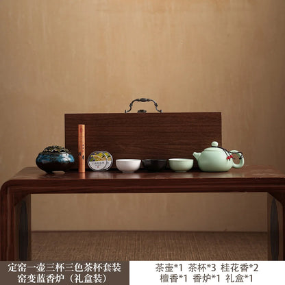Guochao Forbidden City merchandise tea set gift set to give customers souvenir business enterprise practical gift