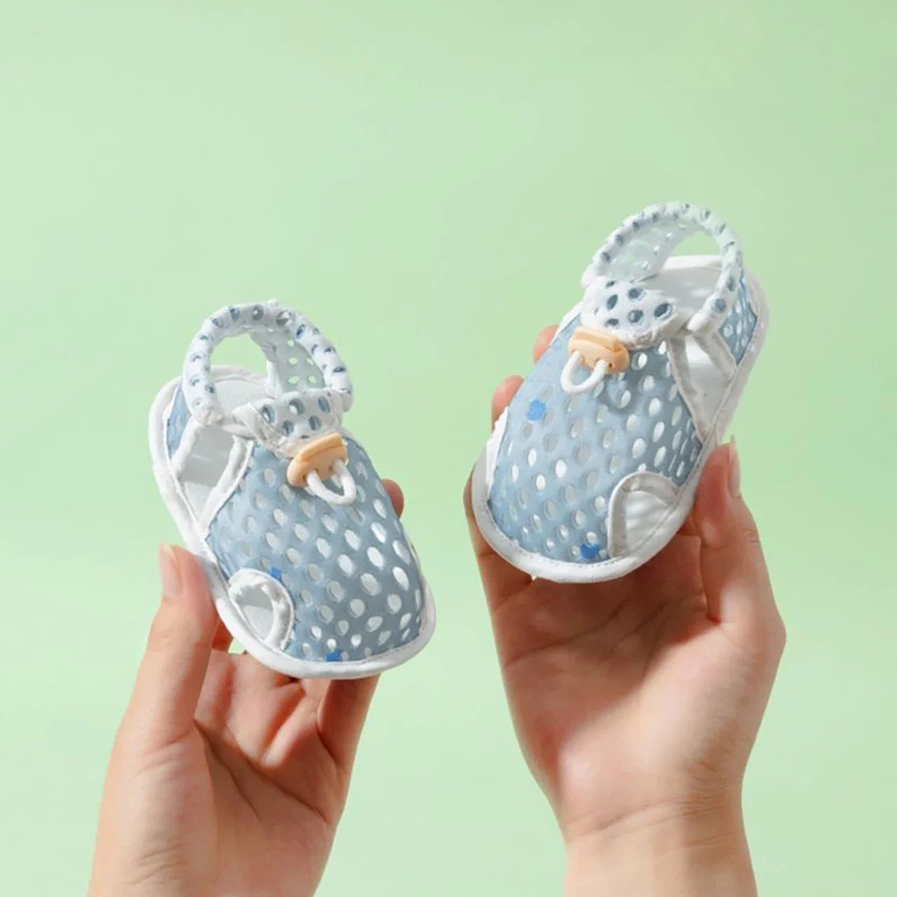 Baby Summer Sandals Soft Soled Cotton Fabric Newborn First Walkers Hollow Breathable Infant Non Slip Shoes Kids Footwear