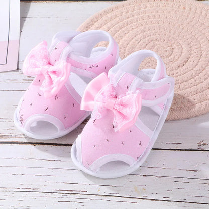 Newborn Infant Baby Girl Princess Bowknot Sandal Sneakers Toddler Soft Crib Walkers Casual Shoes
