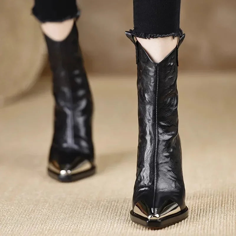 Women's Boots  Autumn/Winter New Style Sharp Scalp Boots High Heels Women's Elegant Short Boots