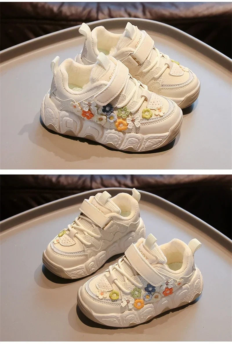 Sneakers, Winter Plush Lined Chunky Shoes, Soft Sole Platform Running Shoes for All Match Outfits