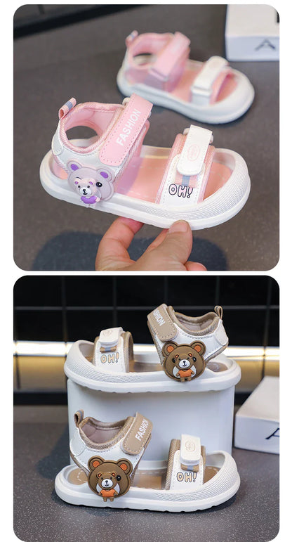 Toddler Sandals For Baby  Boys Girls Sandals Soft-soled Cartoon First Step Footwear For Infant Kids Trend Fashion