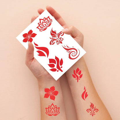 10 sheets Dunhuang eyebrow tattoo stickers ancient style Hanfu waterproof performance face forehead printed tattoo stickers