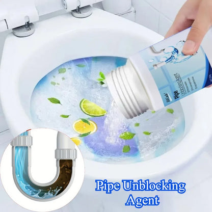 Anti-Clog Drain Pipe Cleaner Fast-Acting Hair & Grease Dissolver Safe for Pipes Kitchen Bathroom Septic, Toilet Bowl Cleaner