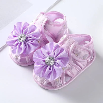 Newborn Infant Baby Girl Princess Bowknot Sandal Sneakers Toddler Soft Crib Walkers Casual Shoes