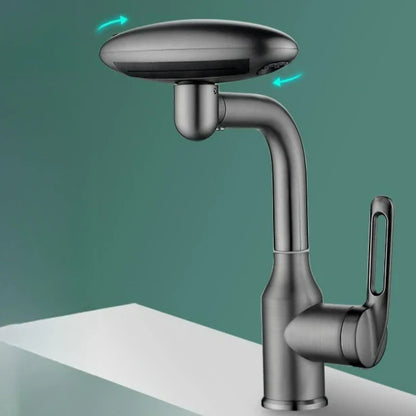 Multi Functional Waterfall Basin Faucet 4 Modes Stream Sprayer 360° Rotation Hot Cold Water Sink Mixer Stainless Steel  Wash Tap
