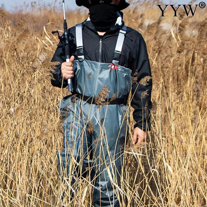 Fishing Wader Pants Overalls With Boots Set Adult Men Women Chest-Lenght Hunting Rice Transplanting Waterproof Trousers Suit