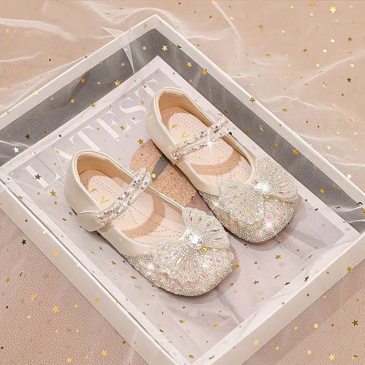 Fashion Girls' Leather Shoes Simple Child Shoe Soft Soled Girls Casual Shoes Anti Slip Kids Leather Shoe