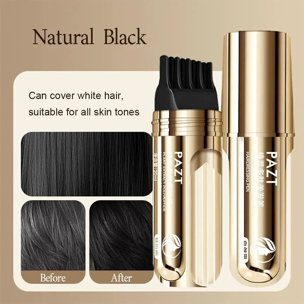 White Hair Covering Pen, Hair Root Touch Up Stick, Gray Hair Concealer, Water-Resistant Quick-Dry, Hair Color Makeup Lasting