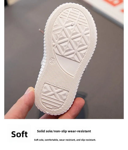 Spring Autumn Fashion Kids Canvas Shoes Casual Sport Boys Girls Sneakers Shoes Soft Rubber Sole Flat Children Canvas Shoes 21-26