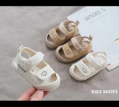 Children Shoes Little Kids Sport Sandals Lucky Smile Face Unisex Baby Boys Girls Casual Anti-slip Sandals