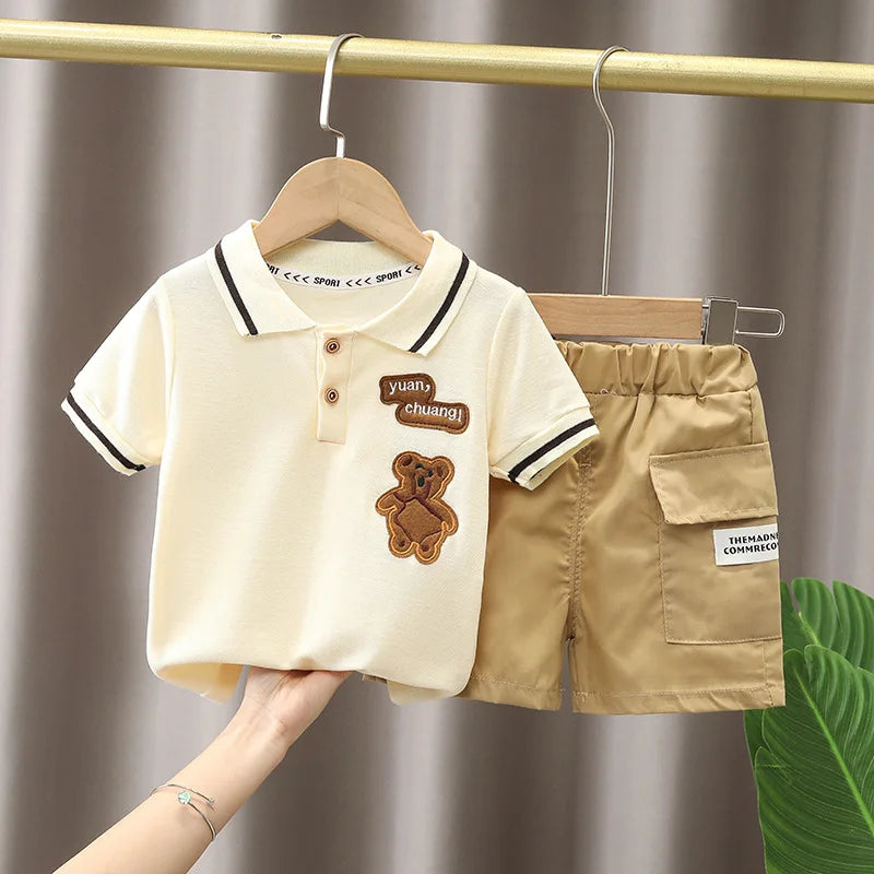 Summer Fashion Baby Boy Clothes Sets T-shirt  Toddler Casual Clothing Suits Children Kids Boys Outfits Suit
