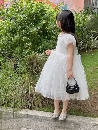 Kids Girls Cute Bowknot Handbag Fashion Crossbody Bag Detachable Strap Mini Shoulder Bag for Children Stylish Purse