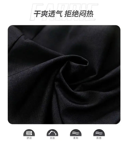 Teens Boys Summer Set Children's Wear Thin 2025 New Handsome British Style Boy White Cotton Short Sleeved Shirt+Black Shorts+Tie